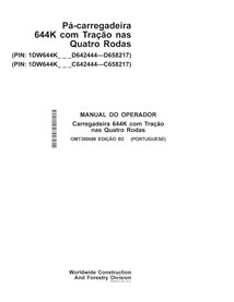 John Deere 644K SN 642444-658217 cargador pdf manual del operador PT