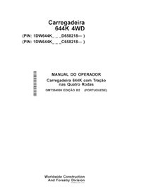 JD-OMT354009-PT John Deere 644K SN 658218- loader operator's manual PT (OMT354009)