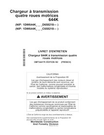 John Deere 644K SN 658218- loader pdf operator's manual FR