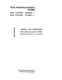 John Deere 315SK backhoe loader pdf operator's manual ES