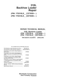 TM13292X19 John Deere 310L backhoe loader repair technical manual (TM13292X19)