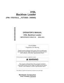 John Deere 310L backhoe loader pdf operator's manual 