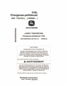 John Deere 310L tractopelle pdf manuel d'utilisation FR