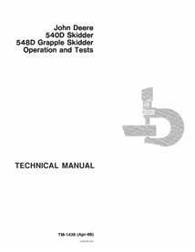 John Deere 540D, 548D skid loader pdf manuel technique de réparation