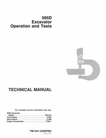 TM1444 John Deere 595D excavator operation and test technical manual (TM1444)