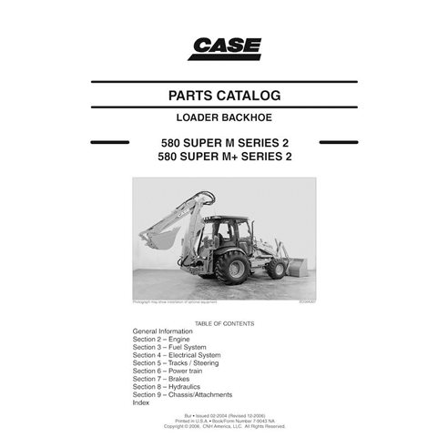 Case 580SM, 580SM+ Série 2 retroescavadeira pdf catálogo de peças - Case manuais - CASE-7-9043NA-EN