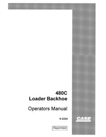 Manual do operador da retroescavadeira Case 480C pdf - Case manuais - CASE-9-3224-EN