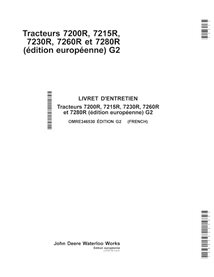 John Deere 7200R, 7215R, 7260R, 7280R, 7230R trator pdf manual do operador FR - John Deere manuais - JD-OMRE346530-FR