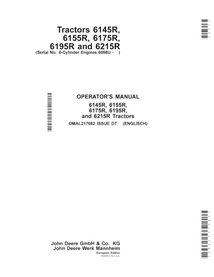 JD-OMAL217682 John Deere 6145R, 6155R, 6155RH, 6175R, 6195R, 6215R MY15- trator pdf manual do operador