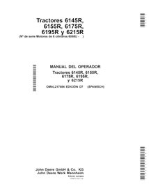 John Deere 6145R, 6155R, 6155RH, 6175R, 6195R, 6215R MY15- tractor pdf manual del operador ES - John Deere manuales - JD-OMAL...