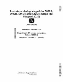 JD-OMSU63207-PL Manual del operador del tractor John Deere 5090R, 5125R, 5115R, 5100R Edición C1 PL (OMSU63207)