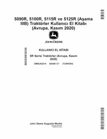 JD-OMSU63214-TR Manual del operador del tractor John Deere 5090R, 5125R, 5115R, 5100R Edición C1 TR (OMSU63214)