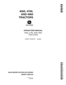 John Deere 4560, 4760, 4960 tracteur manuel d'utilisation pdf - John Deere manuels - JD-OMAR112280-EN