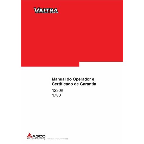 Valtra 1280R, 1780 tractor pdf operator's manual PT - Valtra manuals - VALTRA-85134700-PT