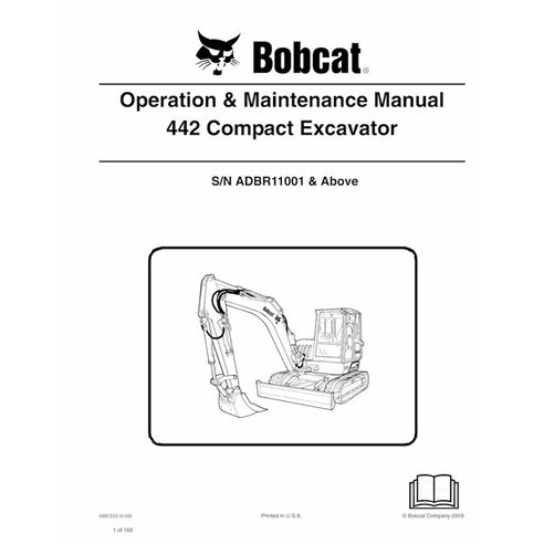 Bobcat 442 compact excavator pdf operation and maintenance manual  - BobCat manuals - BOBCAT-6987203-OM-EN