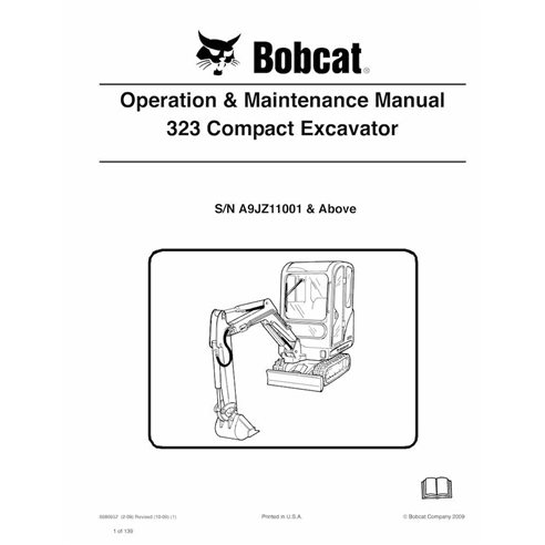 Bobcat 323 compact excavator pdf operation and maintenance manual  - BobCat manuals - BOBCAT-6986957-OM-EN