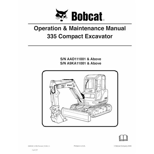 Bobcat 335 excavadora compacta pdf manual de operación y mantenimiento - Gato montés manuales - BOBCAT-6986948-OM-EN
