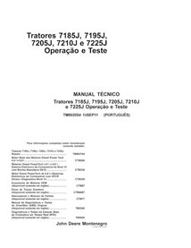 TM802054-2011-PT Manual de diagnóstico e testes para tratores John Deere 7185J, 7195J, 7205J, 7210J, 7225J PT (TM802054)