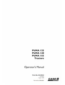 Case IH Puma 125, 140, 155 tracteur manuel d'utilisation pdf - Case IH manuels - CASE-84239823-EN