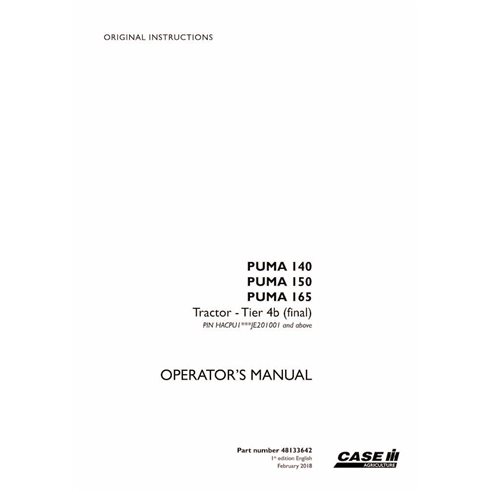 CASE-48133642 Case IH Puma 140, 155, 165 Tier 4B tractor pdf operator's manual