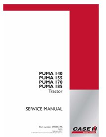 Case IH Puma 140, 155, 170, 185 tracteur manuel d'entretien pdf - Case IH manuels - CASE-47770517A-EN