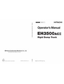 Manual do operador do caminhão basculante rígido Hitachi 3500AC2 pdf - Hitachi manuais - HITACHI-EM8R814-EN