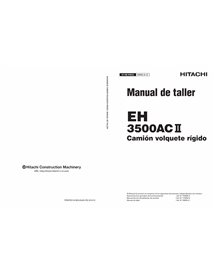 Hitachi 3500AC2 camión volquete rígido pdf manual de servicio de taller ES - Hitachi manuales - HITACHI-W8R8S01-ES