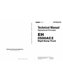 HITACHI-TO8R8E02 Hitachi 3500AC2 camion à benne basculante rigide pdf principe de fonctionnement manuel technique