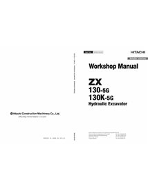 Hitachi 130-5G, 130K-5G manual de servicio de taller de excavadora pdf - Hitachi manuales - HITACHI-WDAGEN00-EN