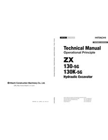 Hitachi 130-5G, 130K-5G excavator pdf operational principle technical manual  - Hitachi manuals - HITACHI-TODAGEN00-EN