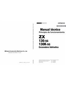 Excavadora Hitachi 130-5G, 130K-5G pdf principio operativo manual técnico ES - Hitachi manuales - HITACHI-TODAGES00-ES