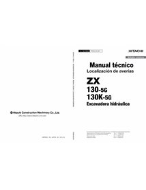 Hitachi 130-5G, 130K-5G escavadeira pdf manual técnico de solução de problemas ES - Hitachi manuais - HITACHI-TTDAGES00-ES