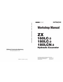 Hitachi 160LC-3, 180LC-3, 180LCN-3 excavator pdf workshop service manual FR - Hitachi manuals - HITACHI-WT1TE00-EN