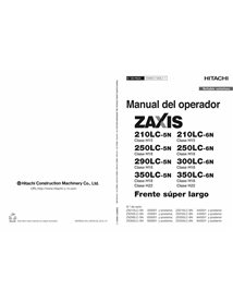 Hitachi 210LC, 250LC, 290LC, 350LC 5N, 6N escavadeira pdf manual do operador ES - Hitachi manuais - HITACHI-ESMDC1NASL11-ES