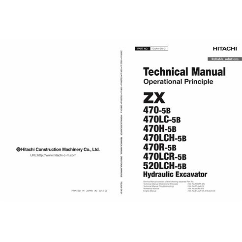 Hitachi 470LC-5B, 670LC-5B, 870LC-5B escavadeira pdf princípio operacional manual técnico - Hitachi manuais - HITACHI-TOJAAEN...