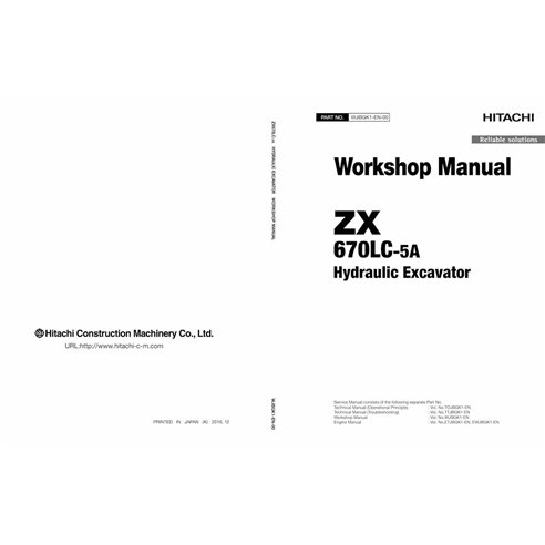 Hitachi 670LC-5A excavator pdf workshop service manual 