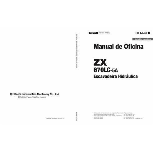 Hitachi 670LC-5A excavator pdf workshop service manual PT