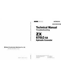 Hitachi 670LC-5A excavator pdf troubleshooting technical manual 