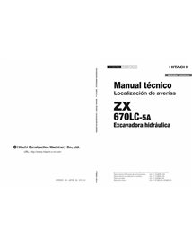 Hitachi 670LC-5A excavator pdf troubleshooting technical manual ES