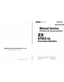 Hitachi 670LC-5A excavator pdf operational principle technical manual ES