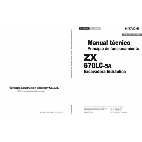 Hitachi 670LC-5A excavator pdf operational principle technical manual ES