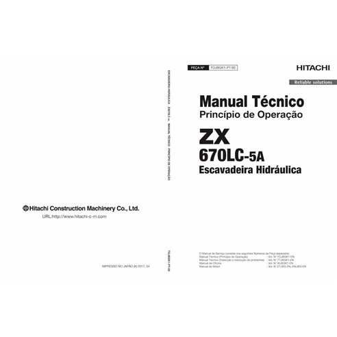 Hitachi 670LC-5A excavator pdf operational principle technical manual PT