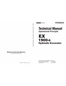 Hitachi EX1900-6 escavadeira pdf princípio operacional manual técnico - Hitachi manuais - JD-TO18KE00-EN