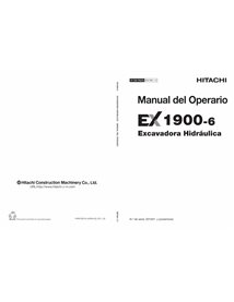 JD-SM18K12 Hitachi EX1900-6 excavadora pdf manual del operador ES