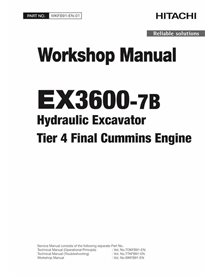 Hitachi EX3600-7B excavator pdf workshop service manual  - Hitachi manuals - HITACHI-WKFB91EN01-EN