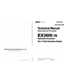 HITACHI-TOKFB91EN01 Hitachi EX3600-7B excavadora pdf principio operativo manual técnico