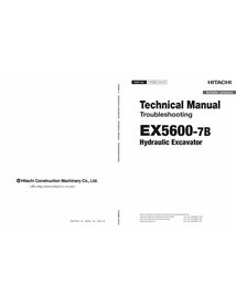 Hitachi EX5600-7B excavator pdf troubleshooting technical manual FR - Hitachi manuals - HITACHI-TTKGB91EN02