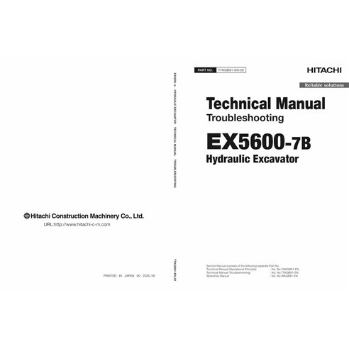 Hitachi EX5600-7B escavadeira pdf manual técnico de solução de problemas FR - Hitachi manuais - HITACHI-TTKGB91EN02