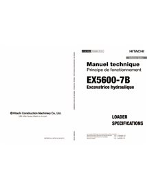 Pelle Hitachi EX5600-7B pdf principe de fonctionnement manuel technique FR - Hitachi manuels - HITACHI-TOKGB91FR00