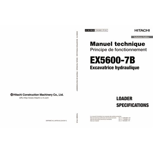 Hitachi EX5600-7B excavadora pdf principio operativo manual técnico FR - Hitachi manuales - HITACHI-TOKGB91FR00